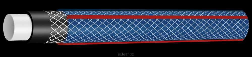 POWERMAT Wąż Ogrodowy Do Wody 3/4'' 50m 4 Warstwowy 22 Bar Pcv Anty Uv