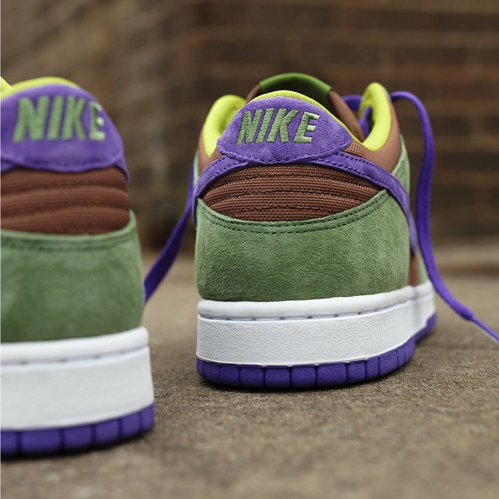Кроссовки Nike Dunk Low SP Veneer green purple Найк Данки низкие Венир