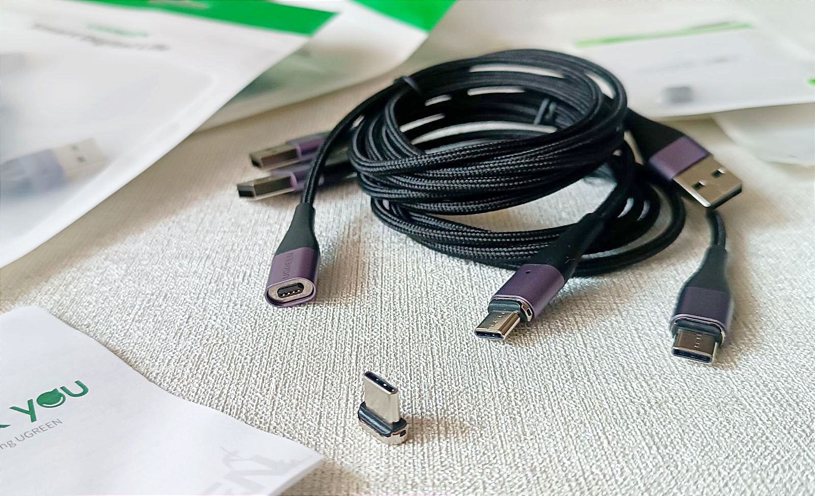 Магнітний кабель з конектором Type C UGREEN Швидке зарядження USB-C