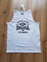 4XL Lonsdale koszulka na ramiączka bokserka bawełniana męska biała
100