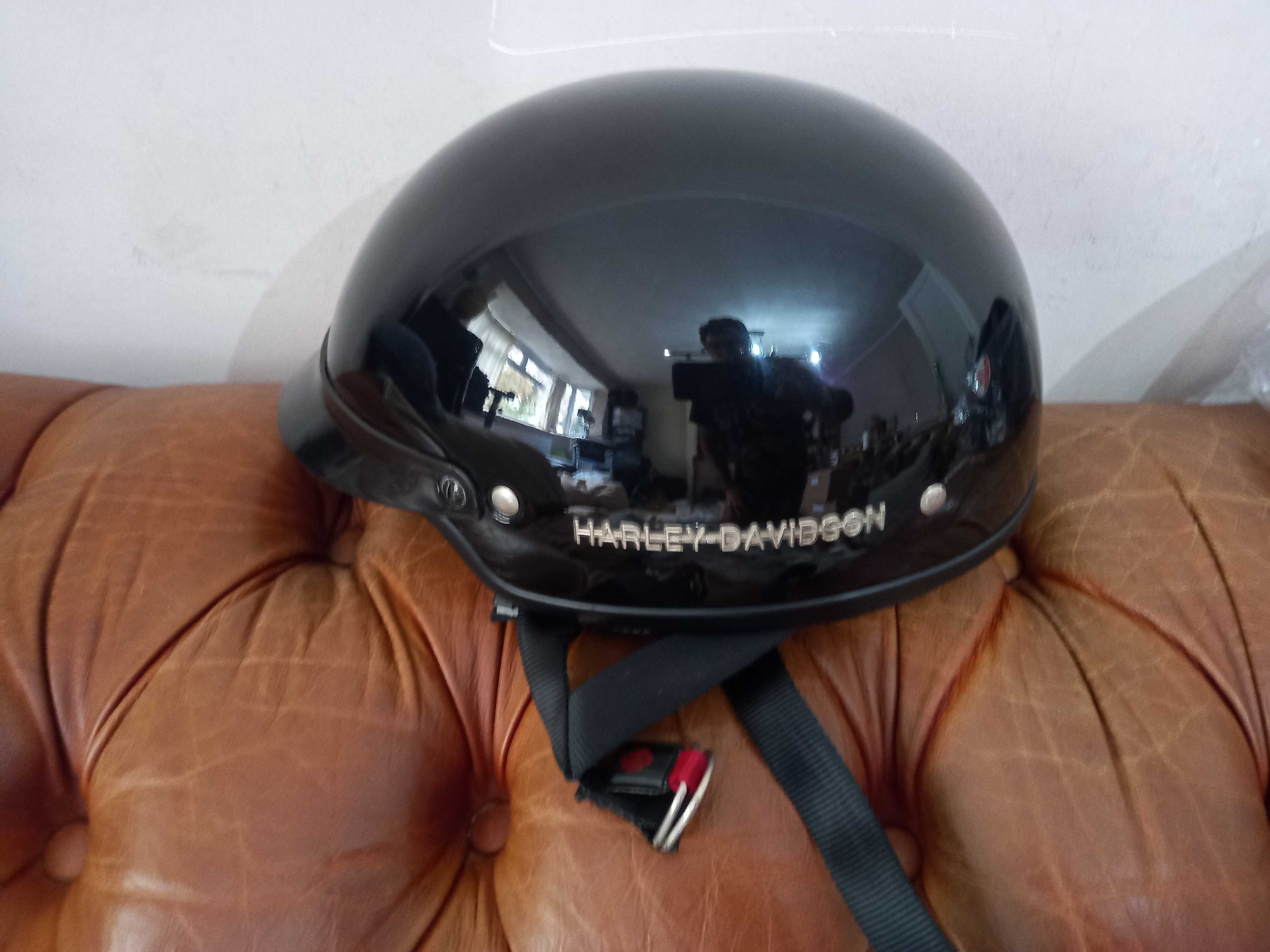 Capacete Harley Davidson aberto Tamanho M com viseira e saco