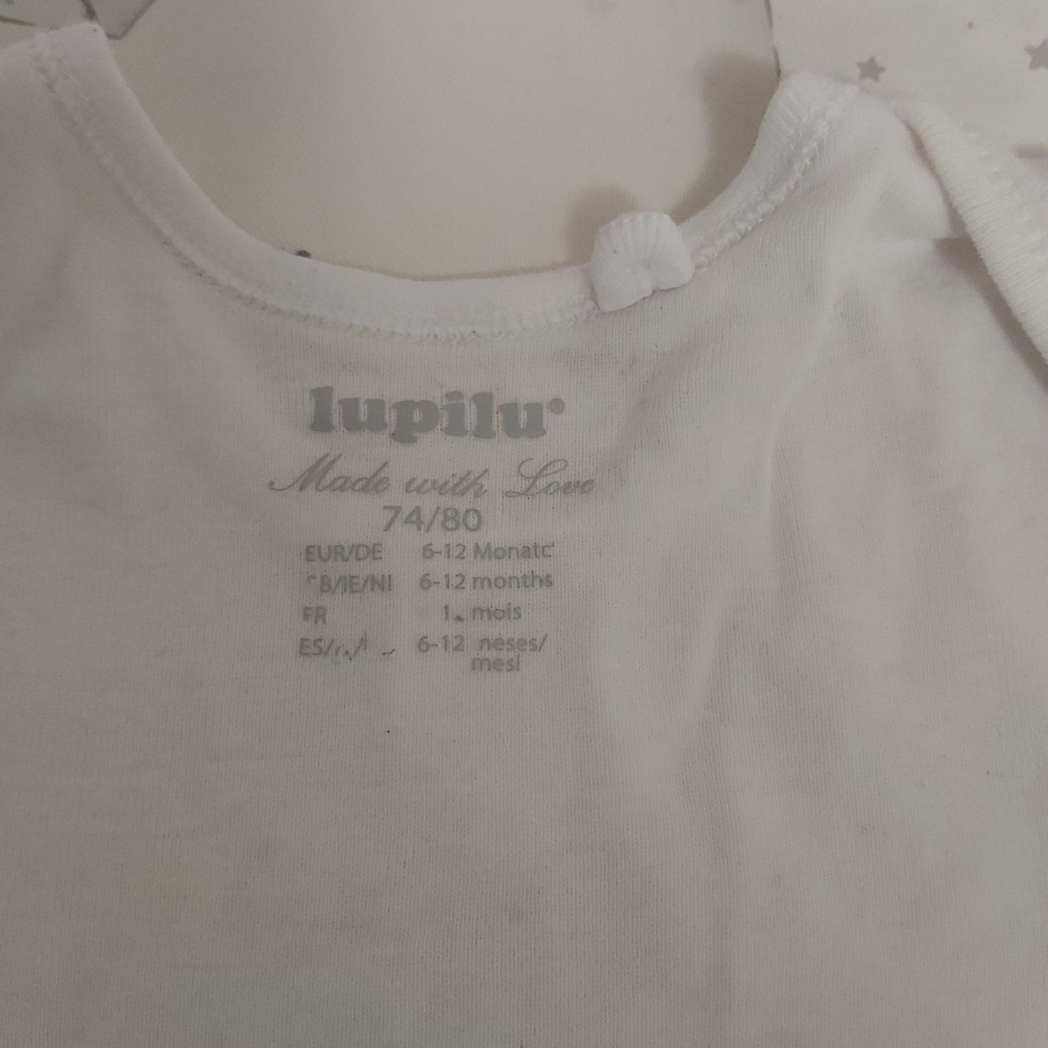 Body lupilu krótki rękaw 74/80