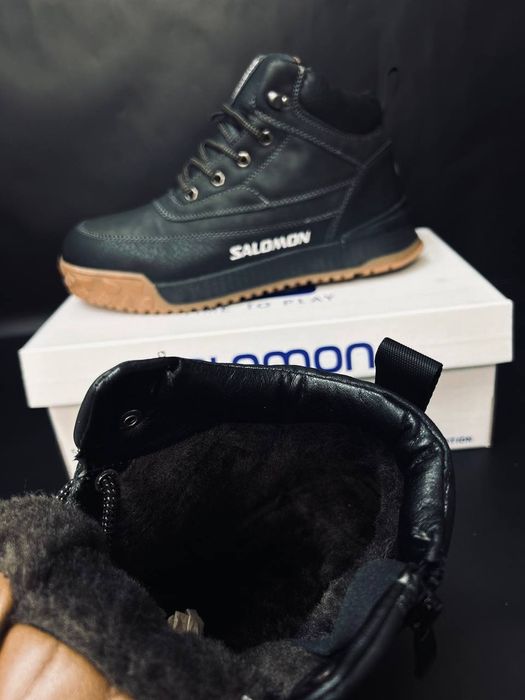 Чоловічі сапоги Salomon Зимові чорні сапоги Саломон мужские