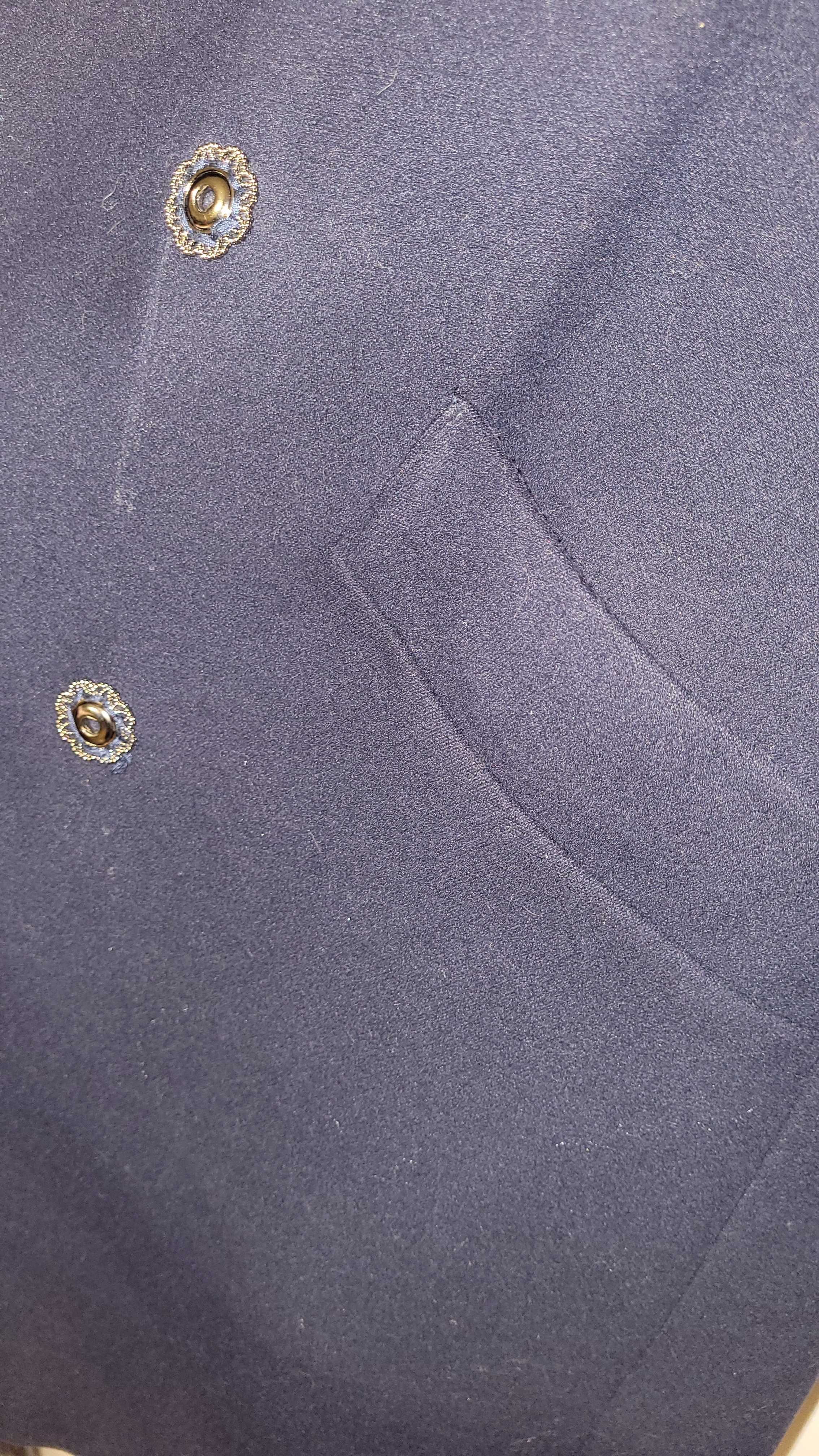 Пальто демісезонне темно синього кольору розмір 38 (46)