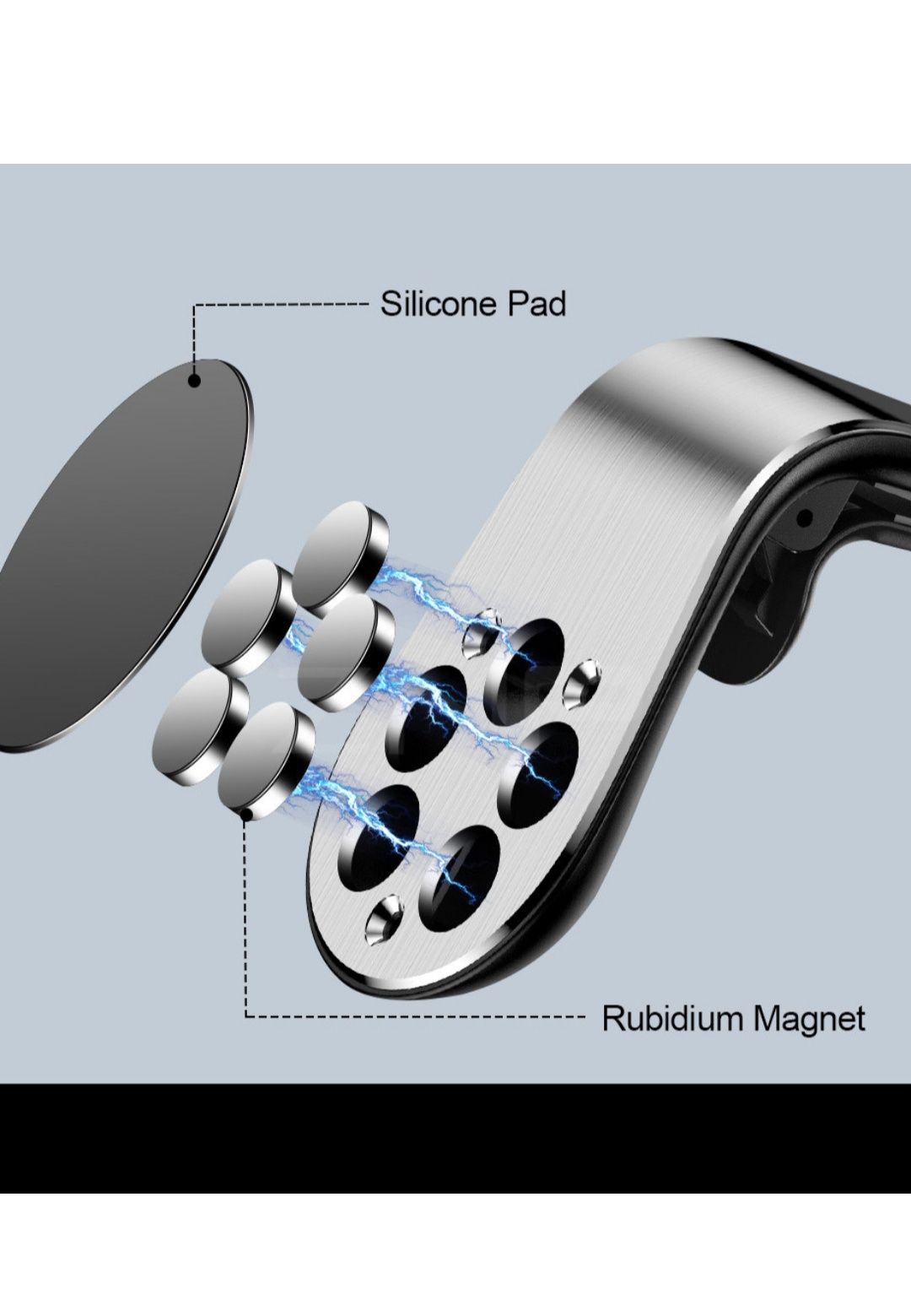 Автотримач магнітний універсальний для телефону на дефлектор