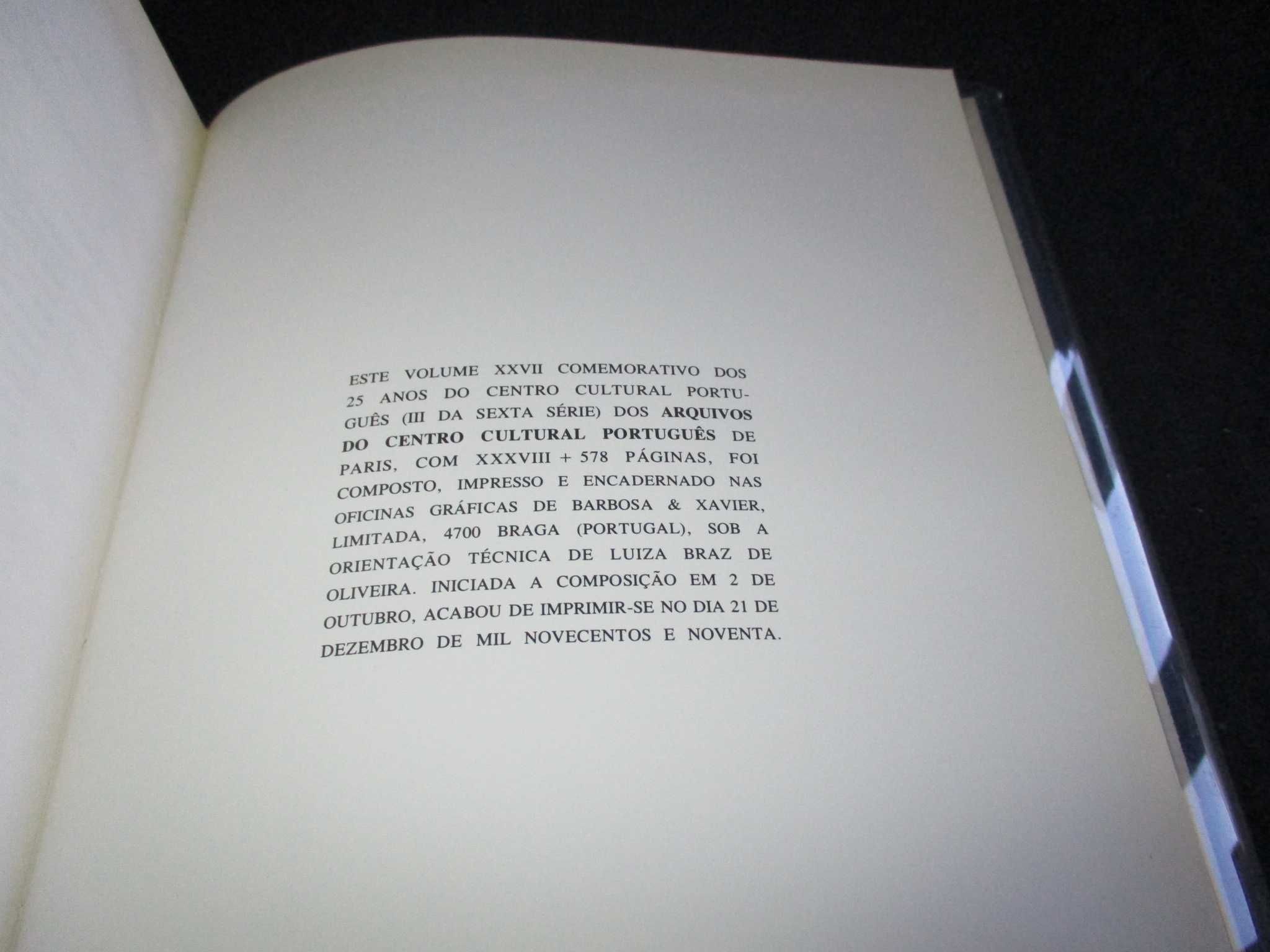 Livro Arquivos do Centro Cultural Português XXVII