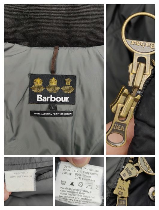 Парка чоловічя Barbour Explorer куртка пуховик L чорна