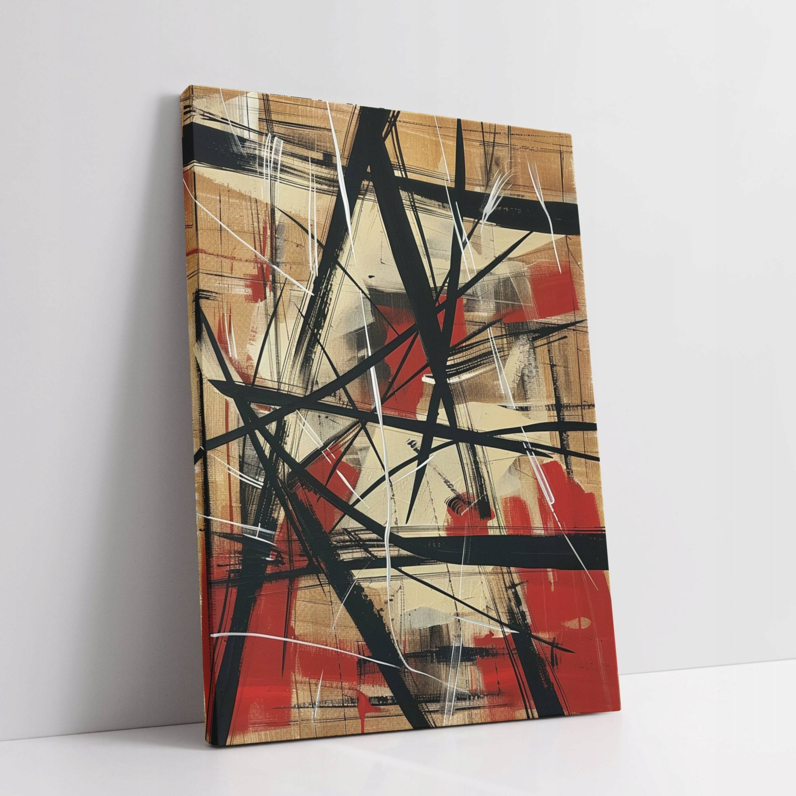 Obraz na płótnie "Abstrakcyjne Linie i Kolory" 75x100 cm
