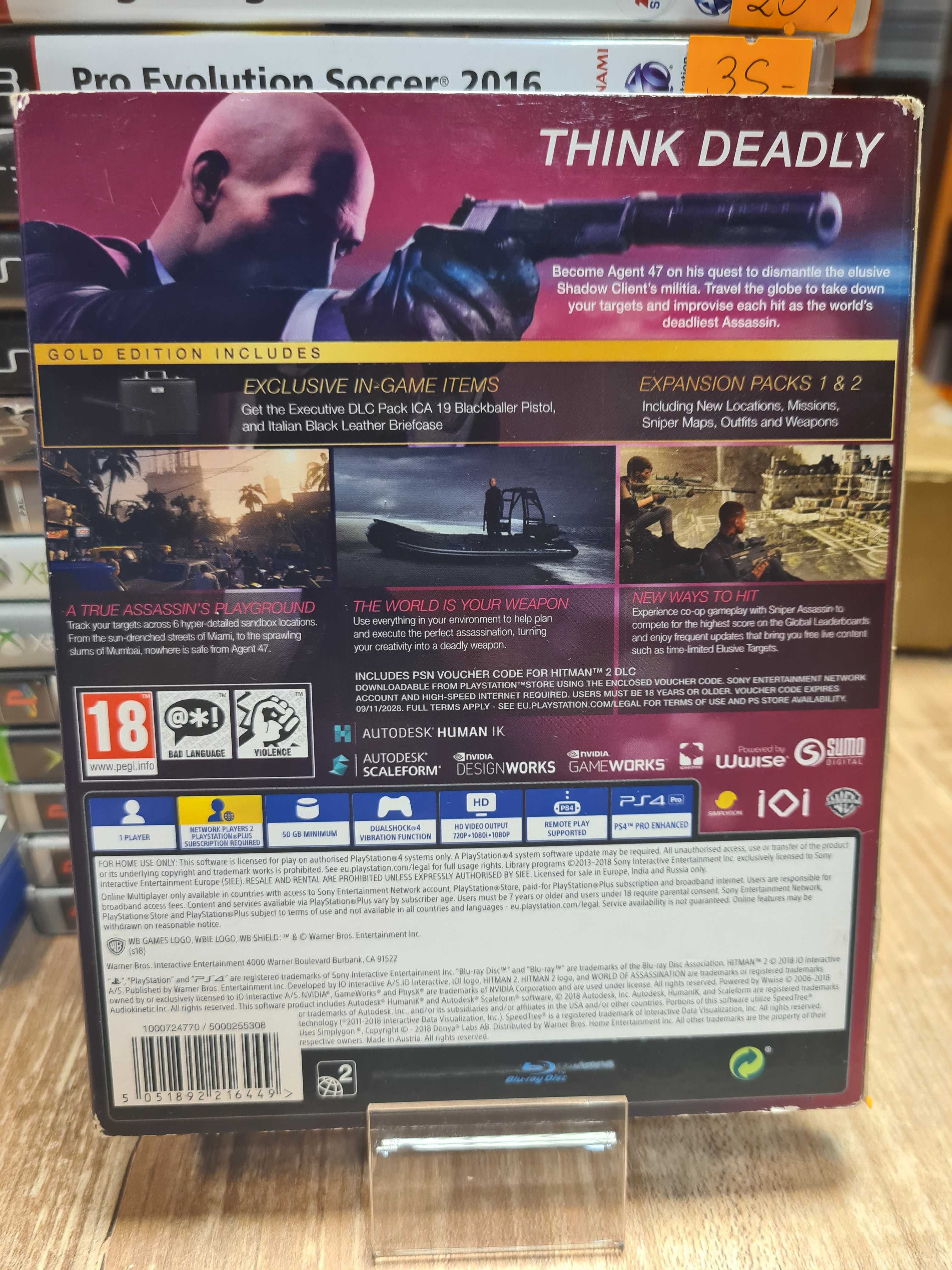 Hitman 2 GOLD EDITION Steelbook PS4, Sklep Wysyłka Wymiana