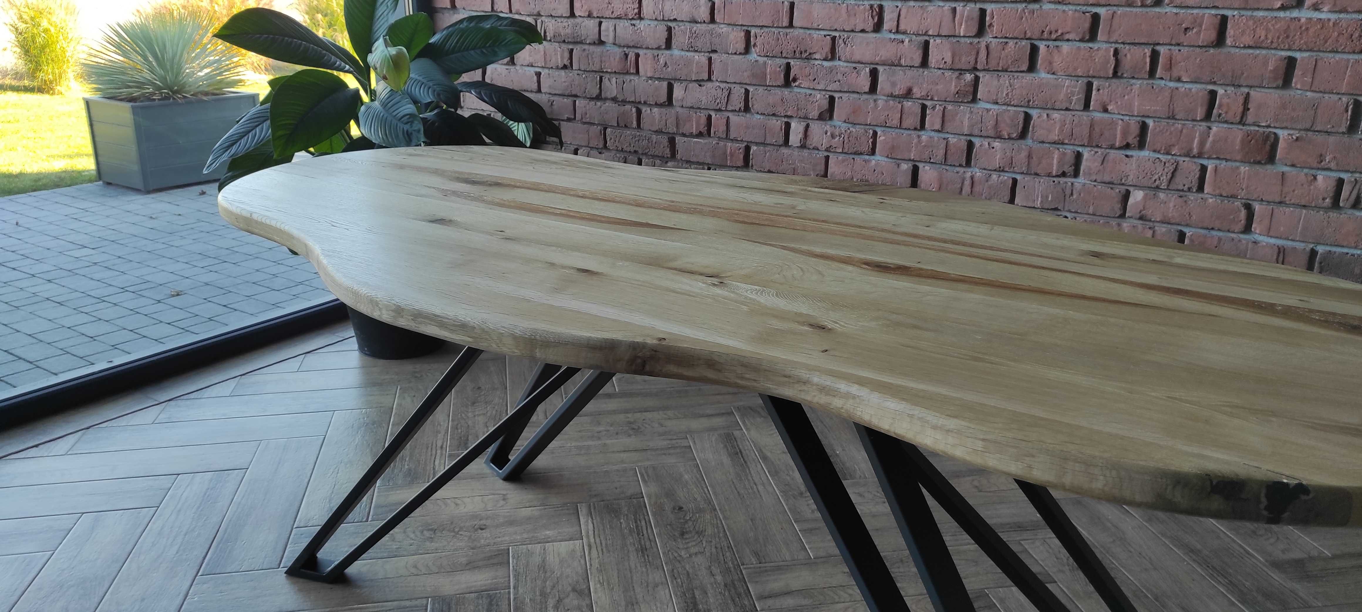 stół lity dębowy unikatowy kształt 200x100 producent dostępny od ręki