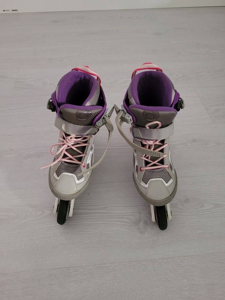 Patins em linha menina em bom estado  do 35 ao 38