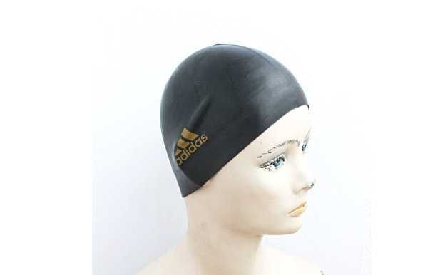 ADIDAS Czepek pływacki kąpielowy silikonowy CZARNY 5202 ZESTAW