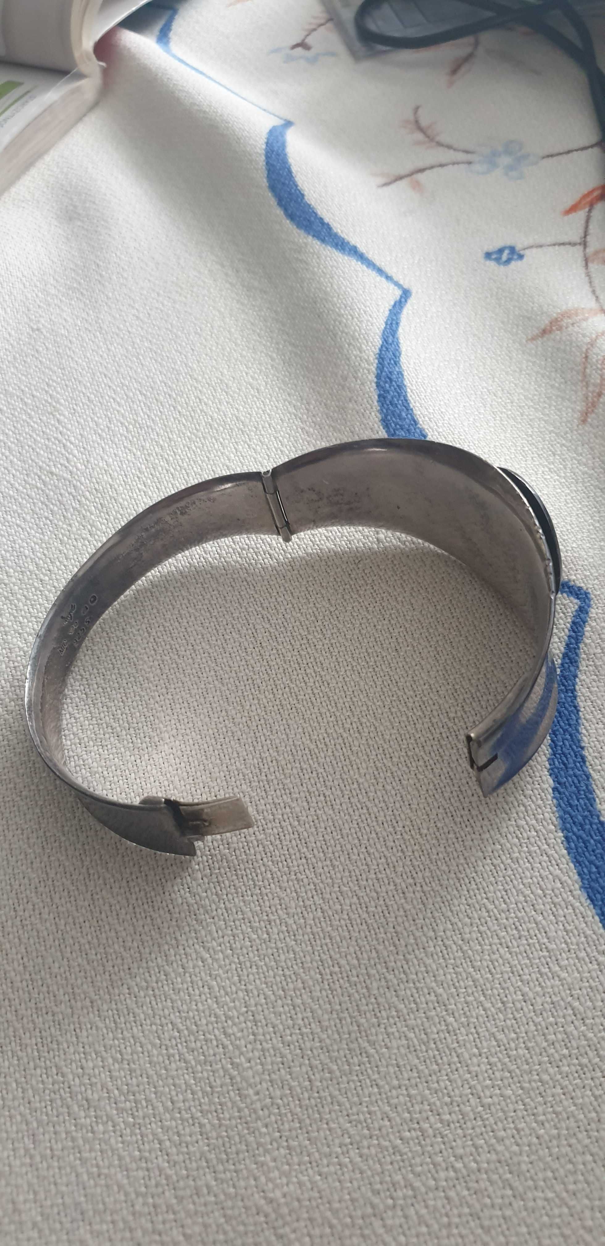 Srebrna bransoletka art deco Gertrud Engel 1954 unikat