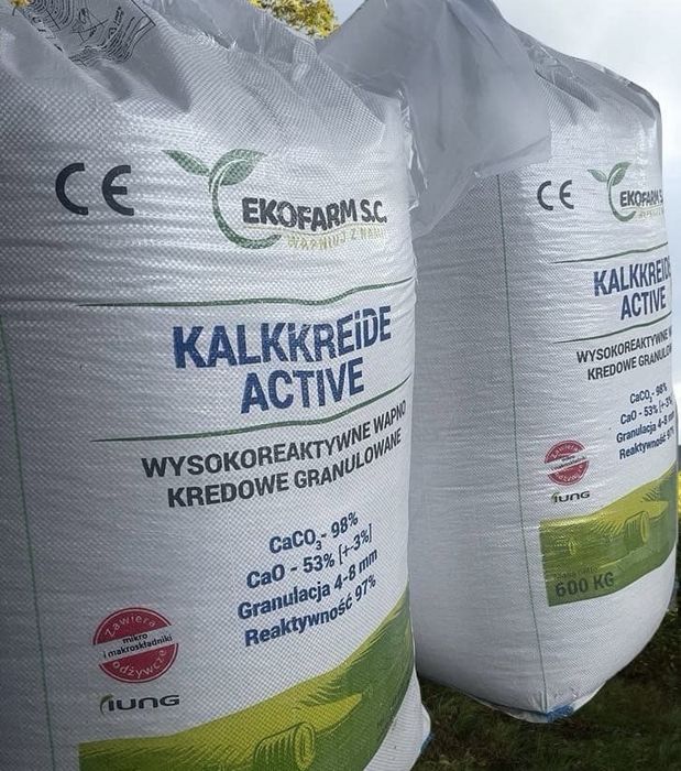 Wapno granulowane magnezowe , kreda 98 % , czarna kreda z humuem
