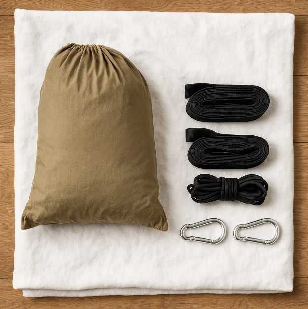 4w1 XXL Mocny Hamak Z Moskitierą Turystyczny Survival 330x140 +Gratisy