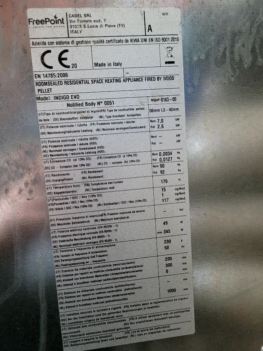 Piecyk pegaso pellet 7kw
