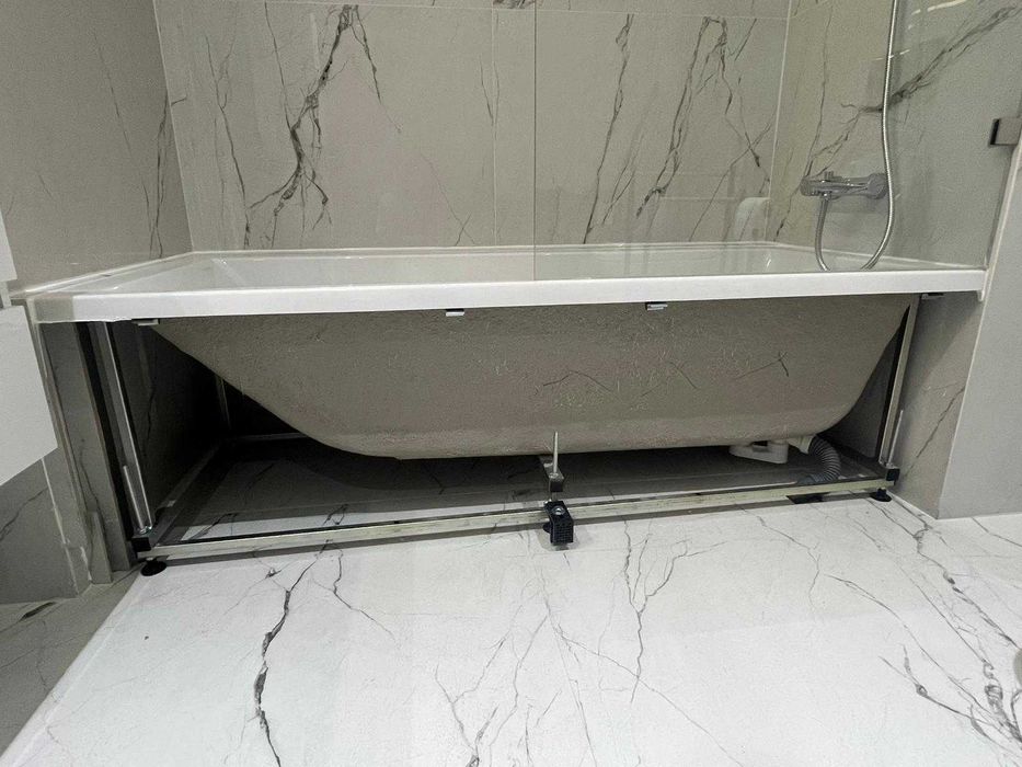 Banheira Sanitana + estrutura + resguardo frontal + vidro lateral