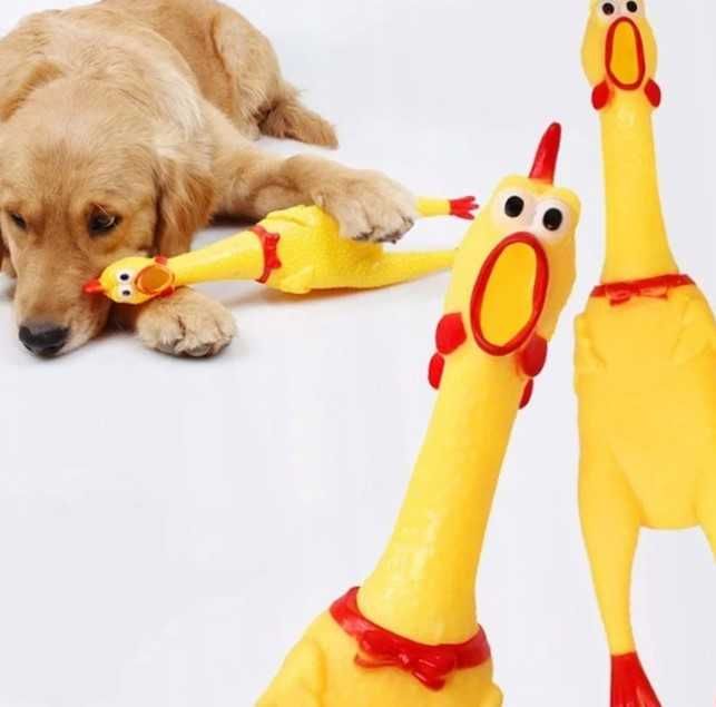 Piszcząca zabawka kurczak dla psa