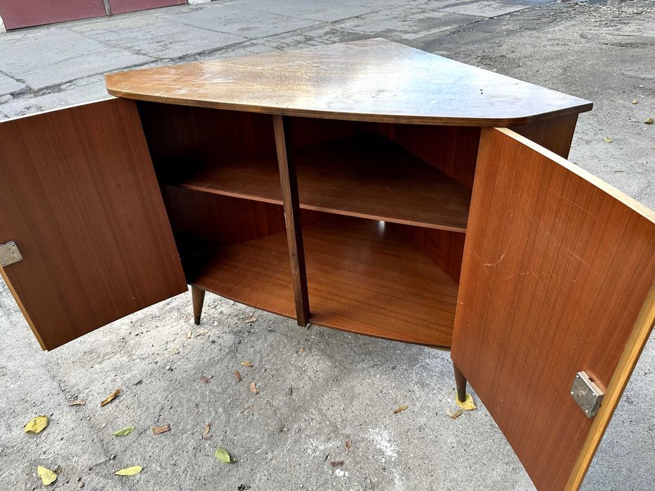 Drewnina szafka komoda narożna bufet vintage prl