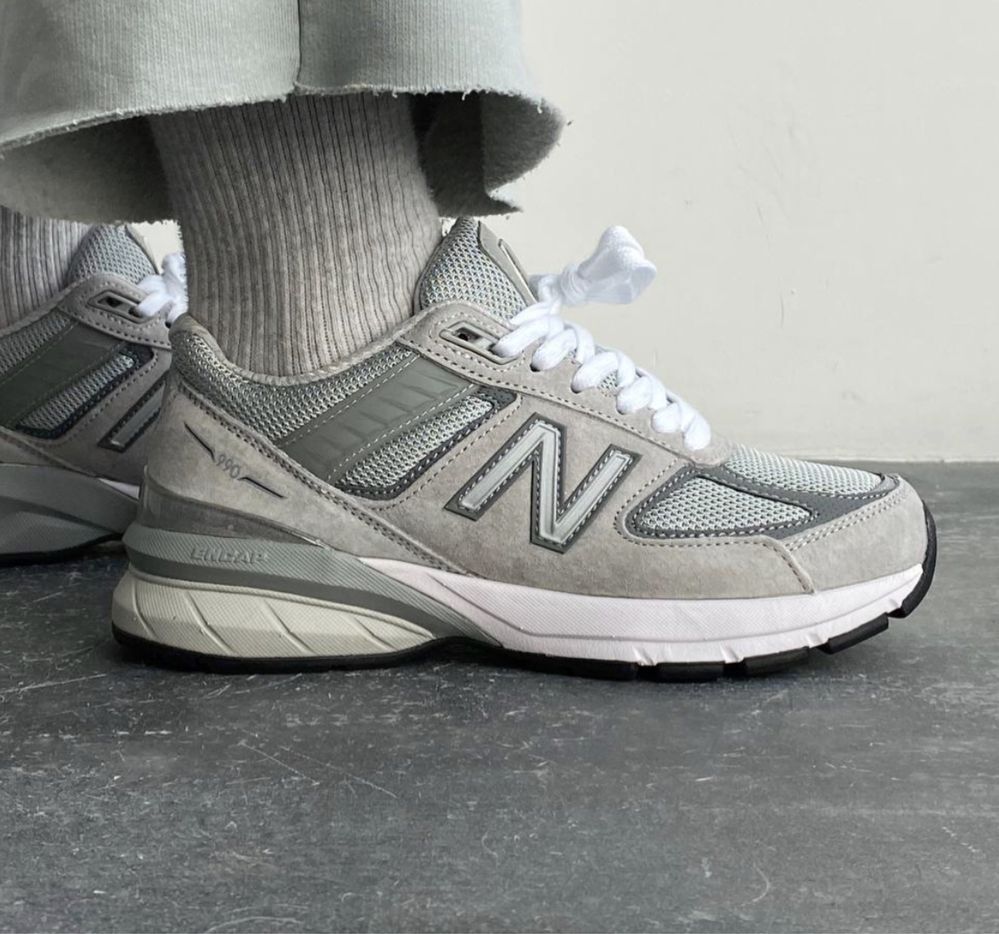 Кросівки Чоловічі New Balance 990 V5 Grey White Premium