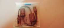 Zestaw 2 krótkich kabli JSaux USB-A → Lightning – szare, plecione (10