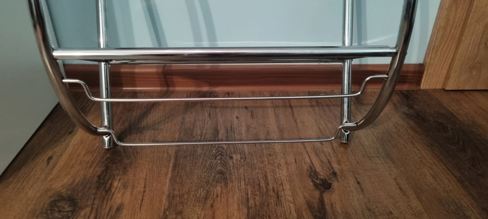 Szafka chromowana łazienkowa 45x55cm h wieszak na ręczniki bdb