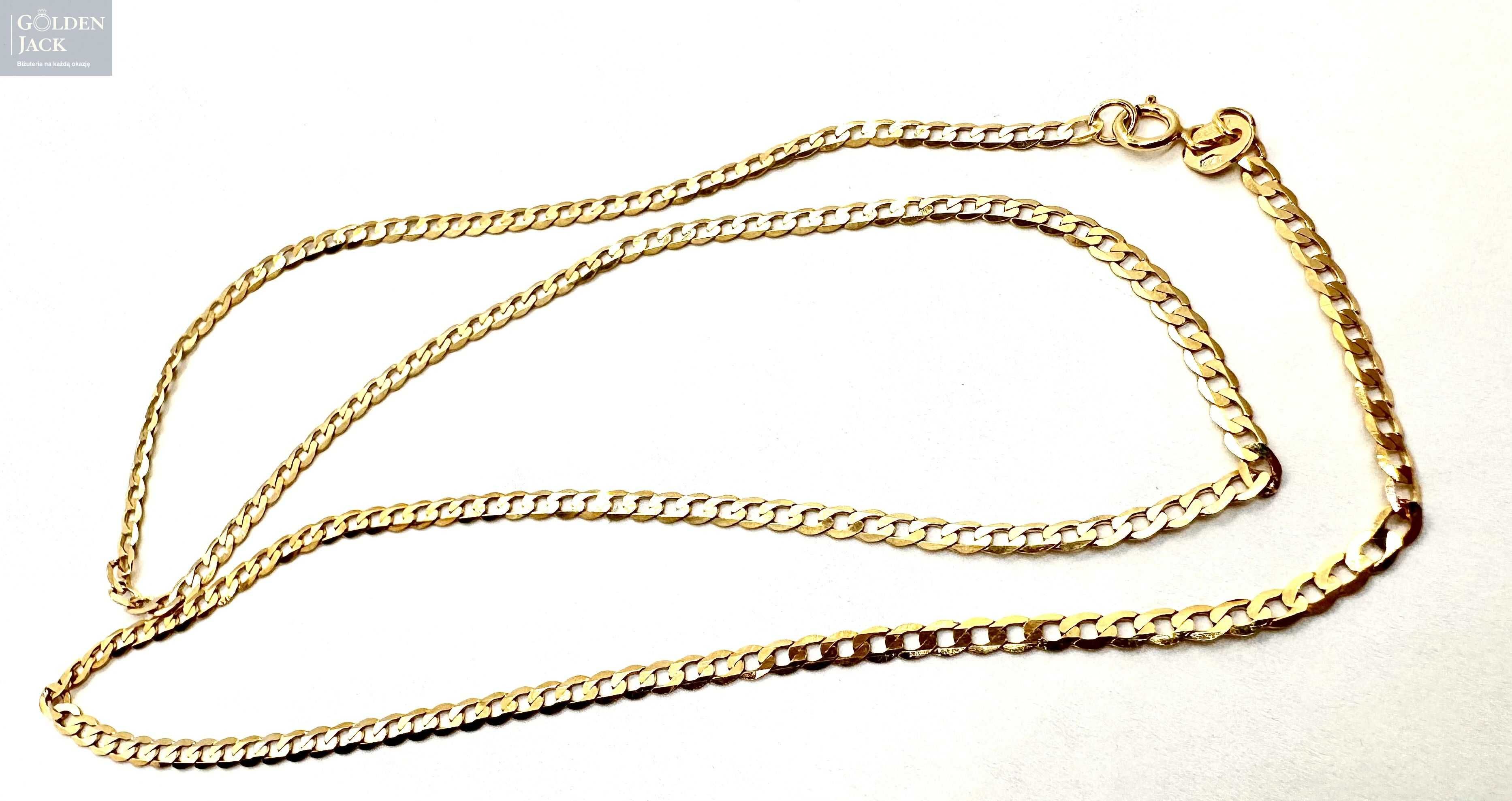 Złoty łańcuszek splot Pancerka złoto pr. 585 waga 3,78 g długość 50 cm
