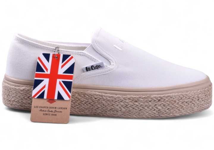 Buty Damskie Lee Cooper Espadryle Wsuwane Trampki 2430 platforma r.37