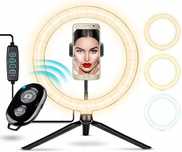 goldviver premium led ring light 25.4 cm usb z stojakiem i pilotem