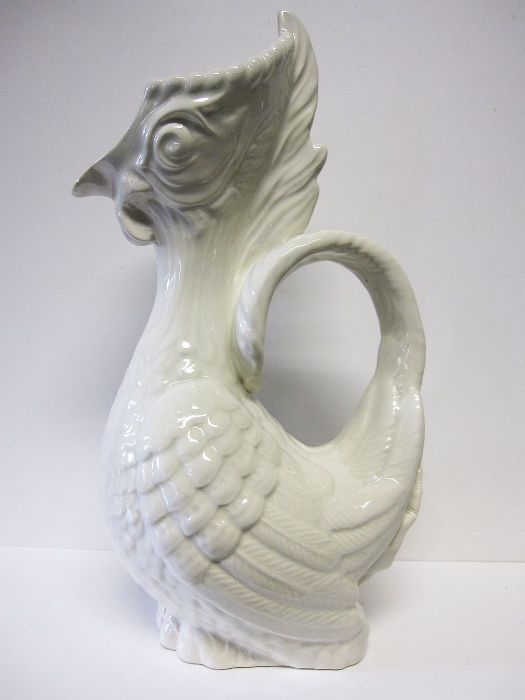 grande, raro, antigo jarro em cerâmica em forma de uma ave Tetraz?