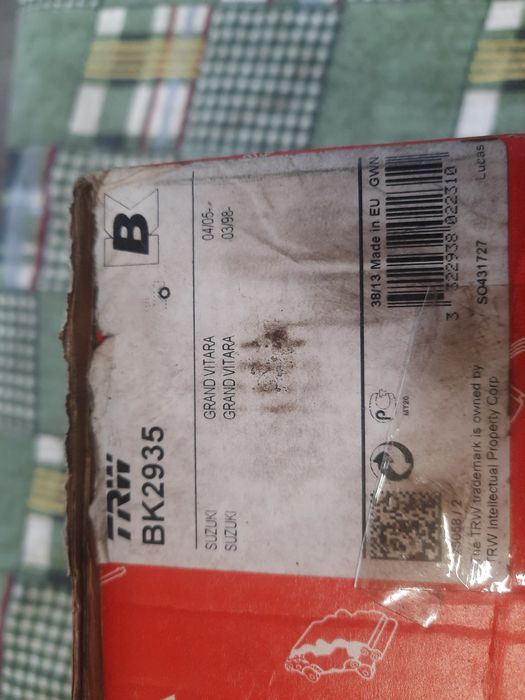 Zestaw szczęki cylinderki tył Suzuki Grand Vitara