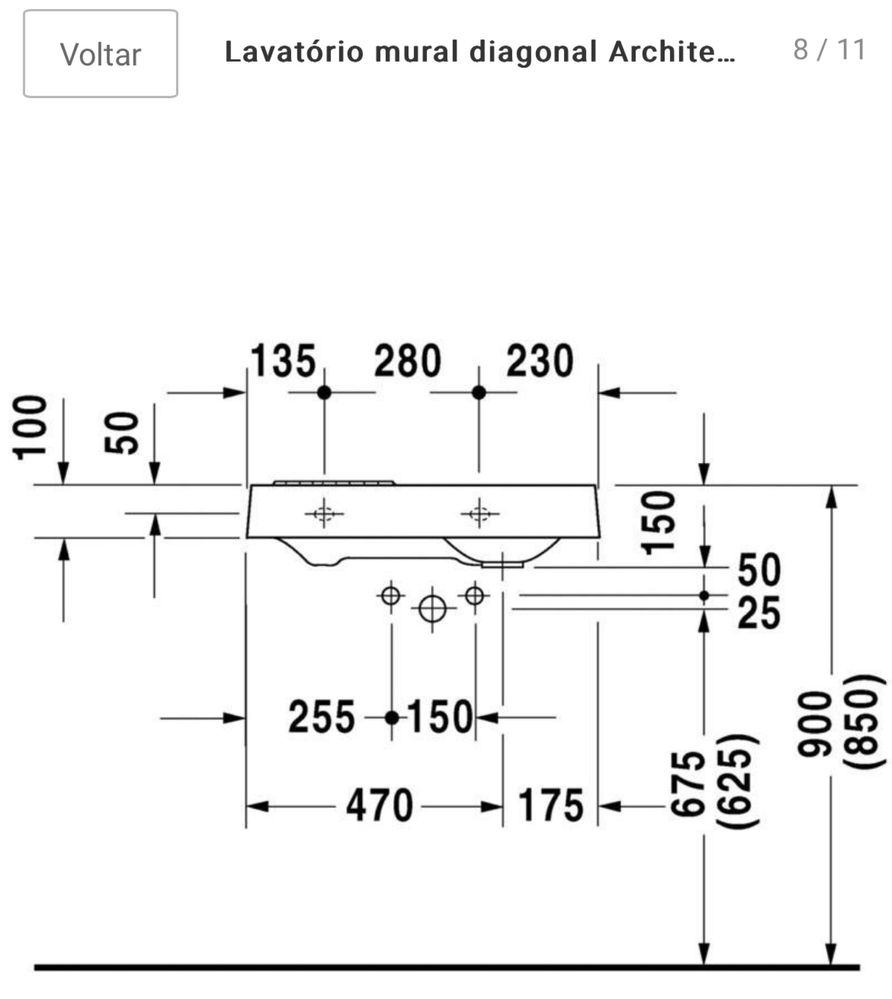 Lavatorio Mural Duravit - como novo