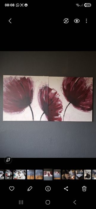 Obraz  ( dwa obrazy na środku laczone)