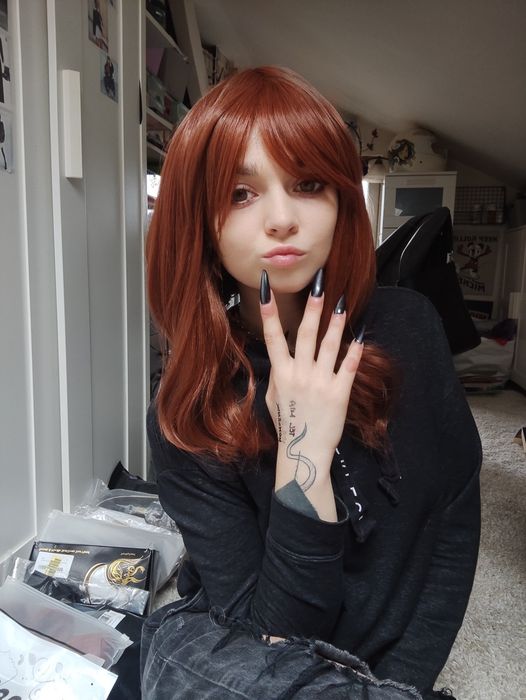 Kasztanowa brązowa peruka Brown WIG cosplay