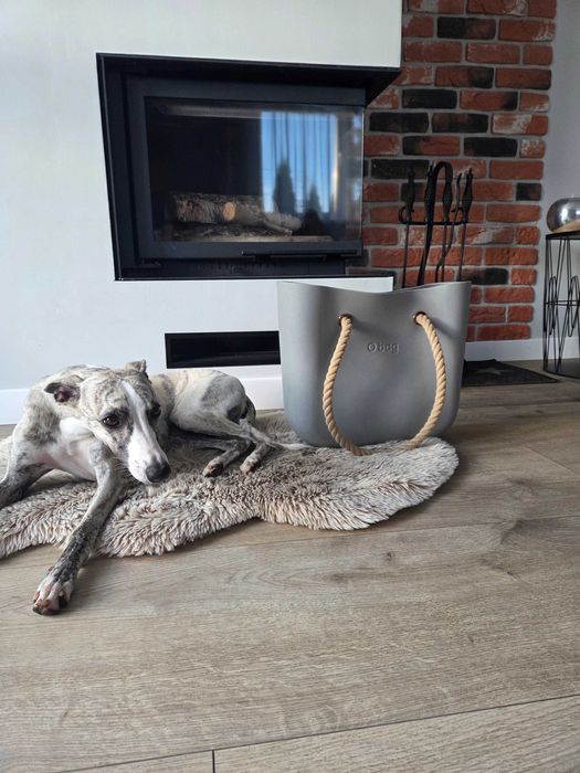 Obag Duża Szara Torebka na ramię! XL pomieści laptopa