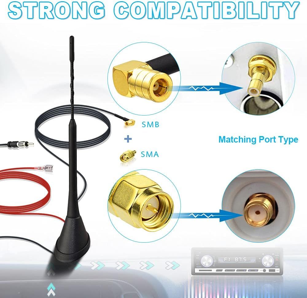 eightwood samochodowa antena dachowa ze złączem smb/sma