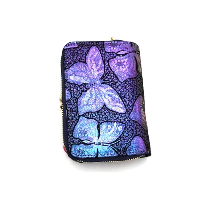 Portfel damski  PETERSON niebieskie motyle