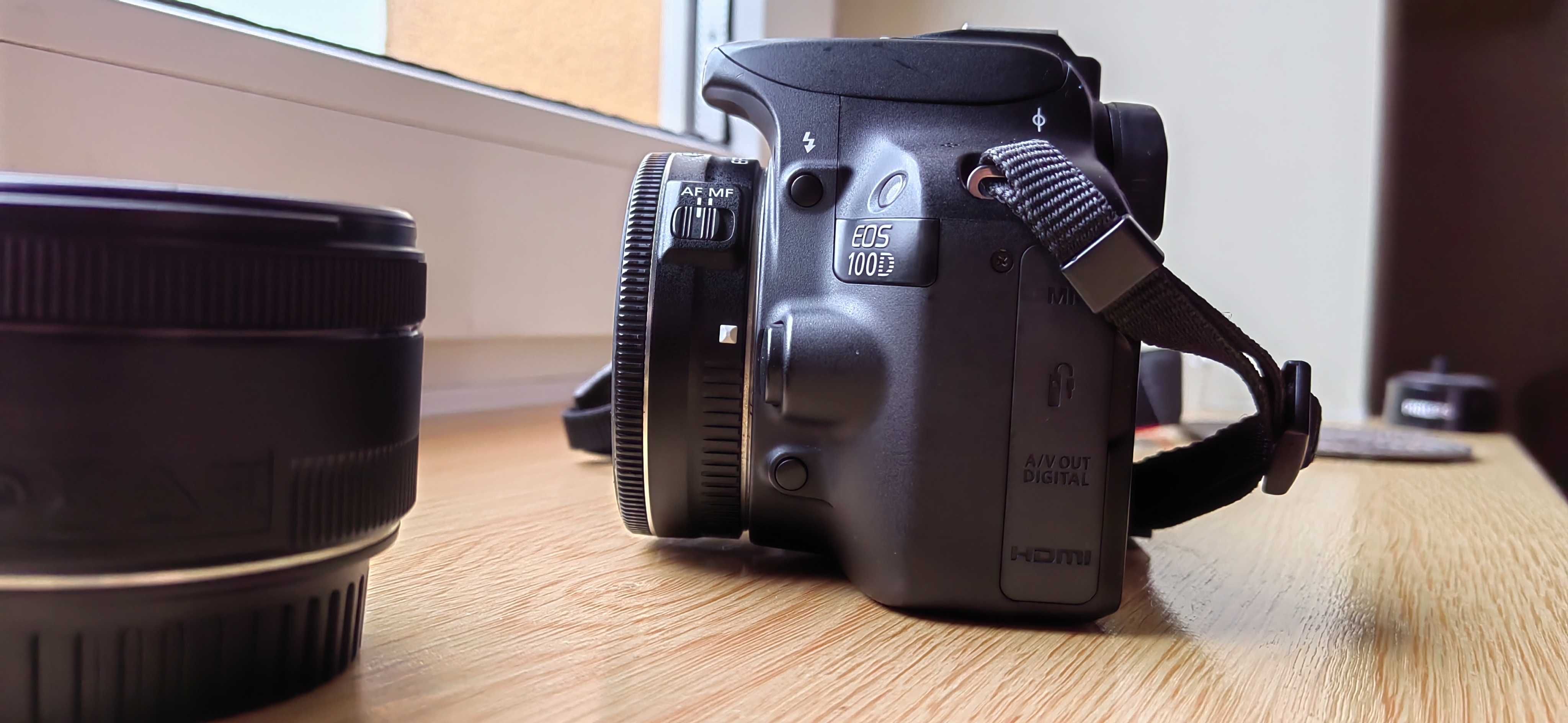 Canon eos 100D obiektyw Canon ef-s 24 2.8 stm i Canon ef 50 1.8 stm