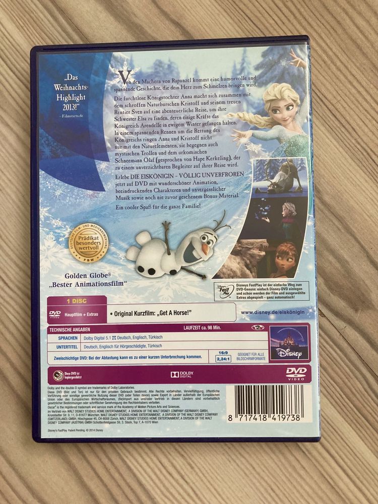 Kraina lodu bajka na DVD