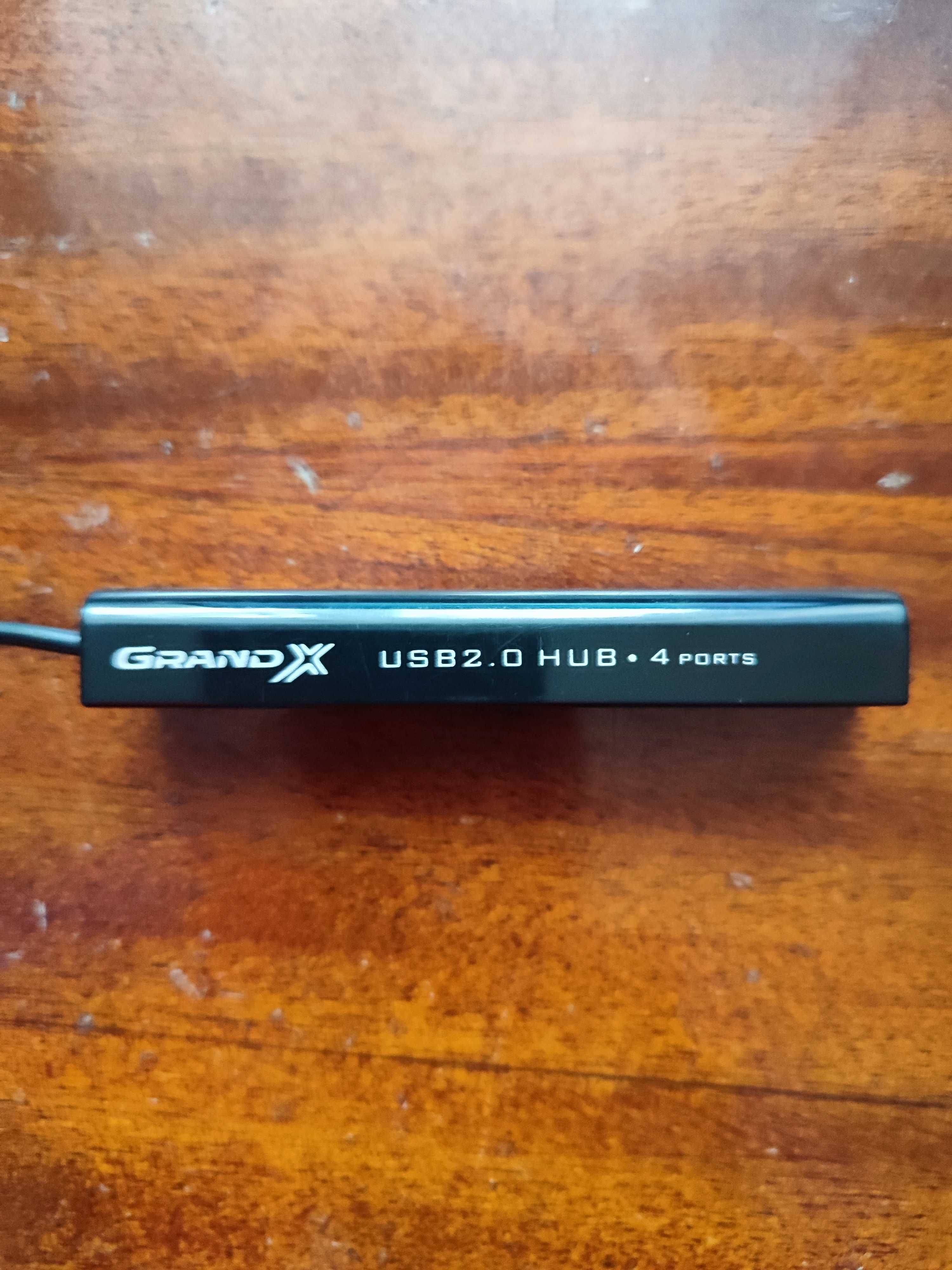 Концентратор USB 2.0 Grand-X Travel 4 порта, 480 МБ с (GH-402)