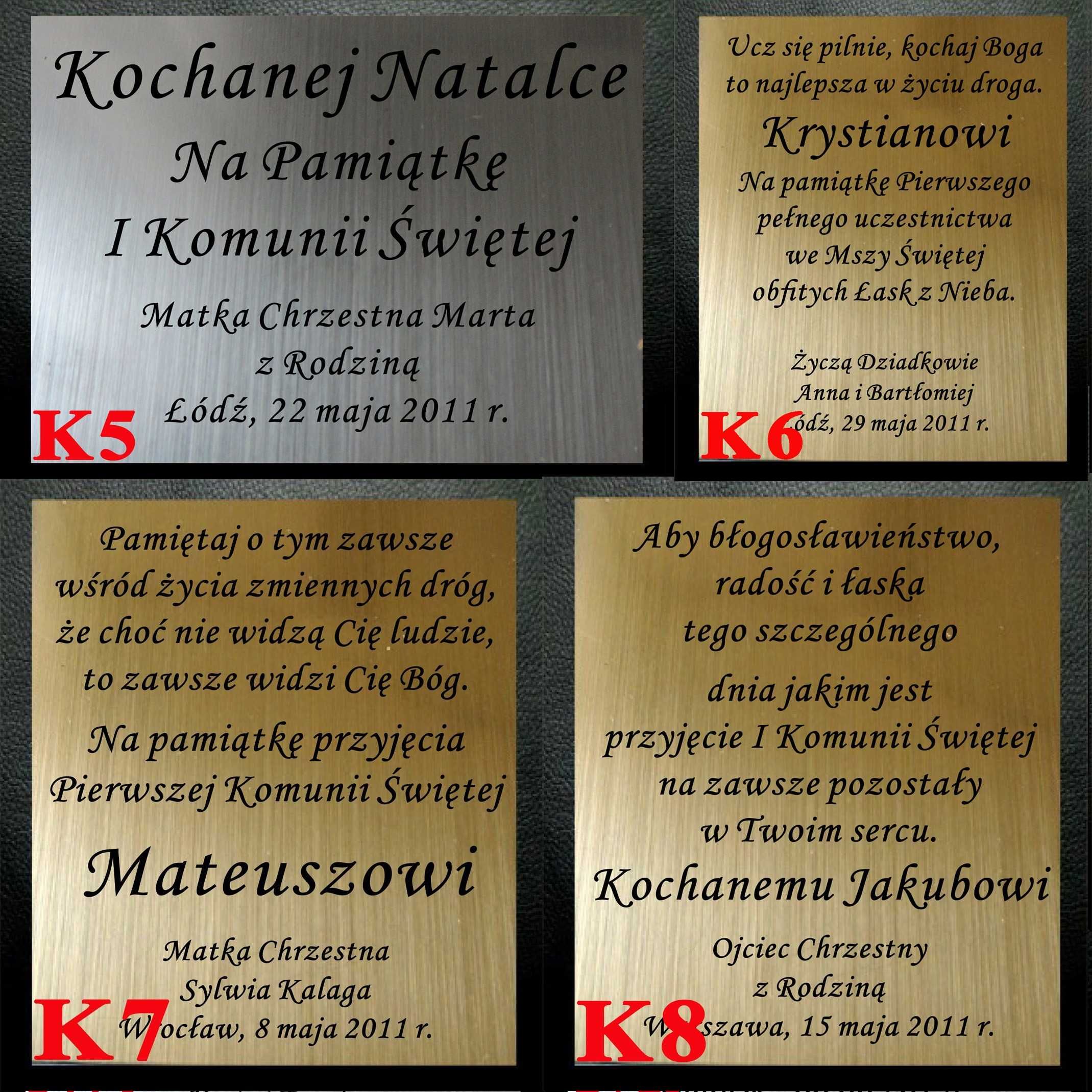 Obrazek pamiątka I komunii świętej dla chłopca + grawer a3-c8