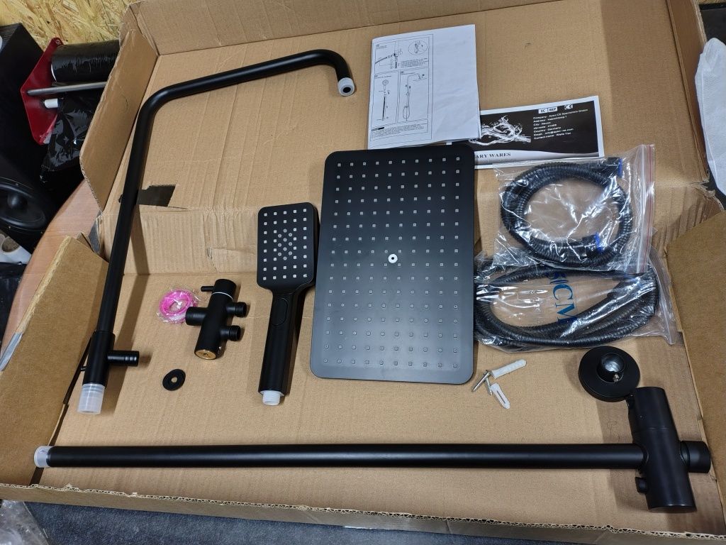 HUAHOMDY System prysznicowy bez armatury Czarny