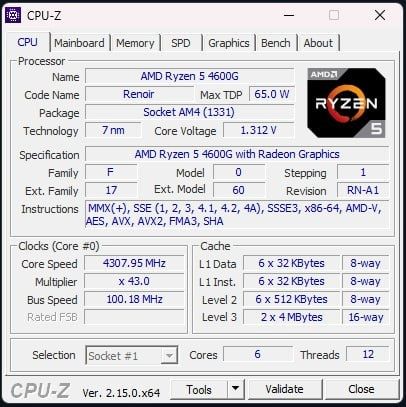 Продам AMD Ryzen 5 4600g