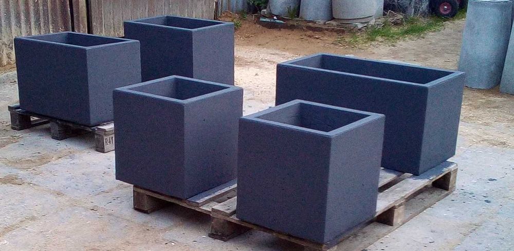 Donica betonowa ogrodowa doniczka, donice betonowe ogrodowe 40x40x40