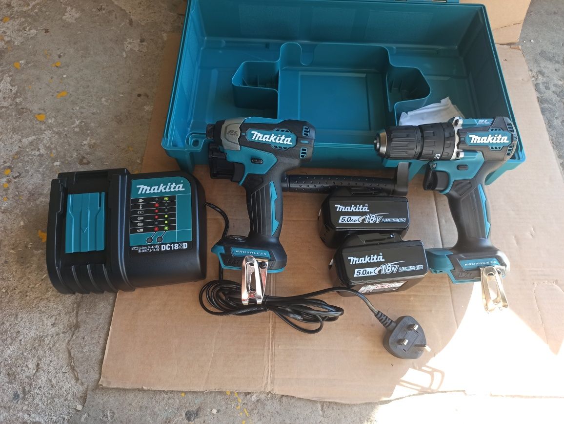 Zestaw Makita mocny wkrętarka DHP487+Zakrętarka DTD157+2 Baterie 5.0ah