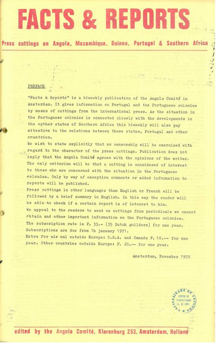 Rara publicação para a História da África Portuguesa - Março 1973