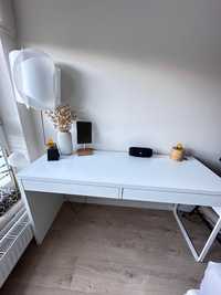 Biurko komputerowe białe duże  stolik z szufladami Ikea 142x50