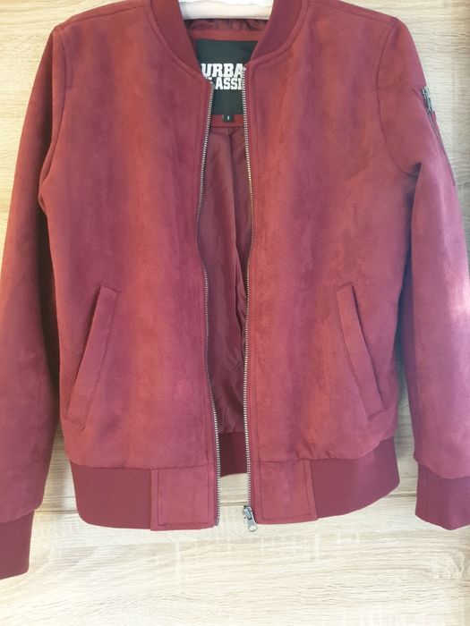 Kurtka zamszowa bordowa