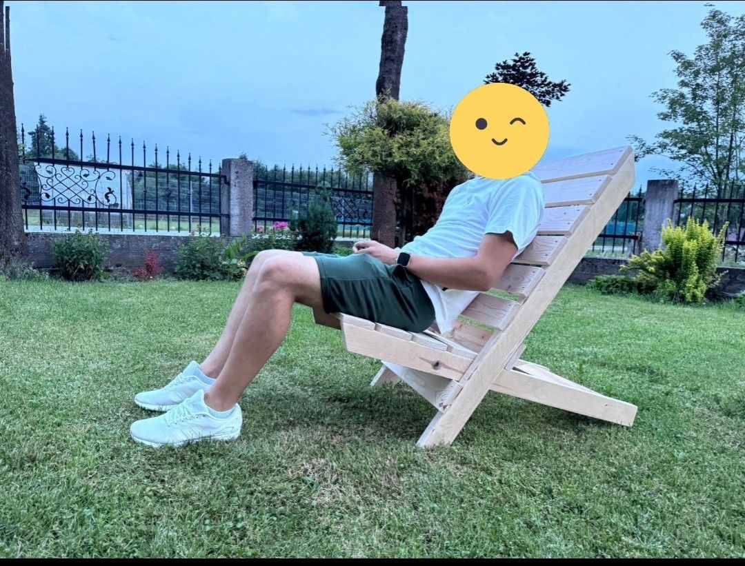 Drewniany leżak/krzesło