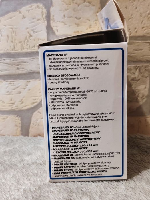 Taśma MAPEI Mapeband W Elastyczna Uszczelniająca - 10 mb (120 mm)